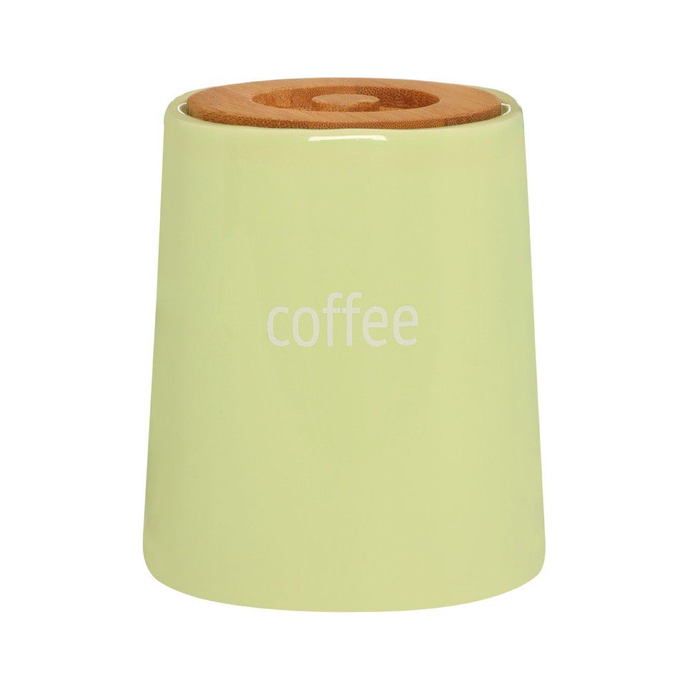 Zelená dóza na kávu s bambusovým víkem Premier Housewares Fletcher, 800 ml - Bonami.cz