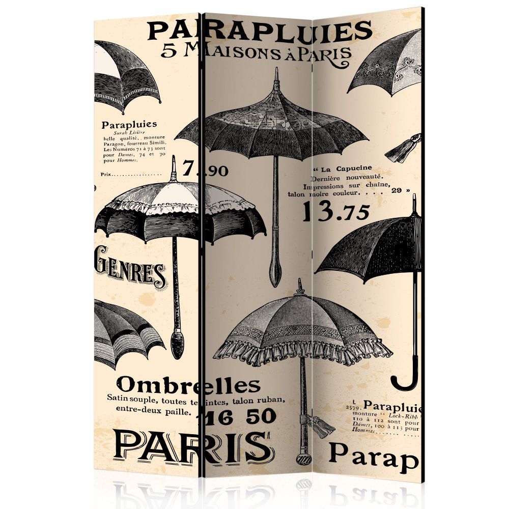 Bimago Paraván - Vintage Umbrellas 135x172cm - GLIX DECO s.r.o.