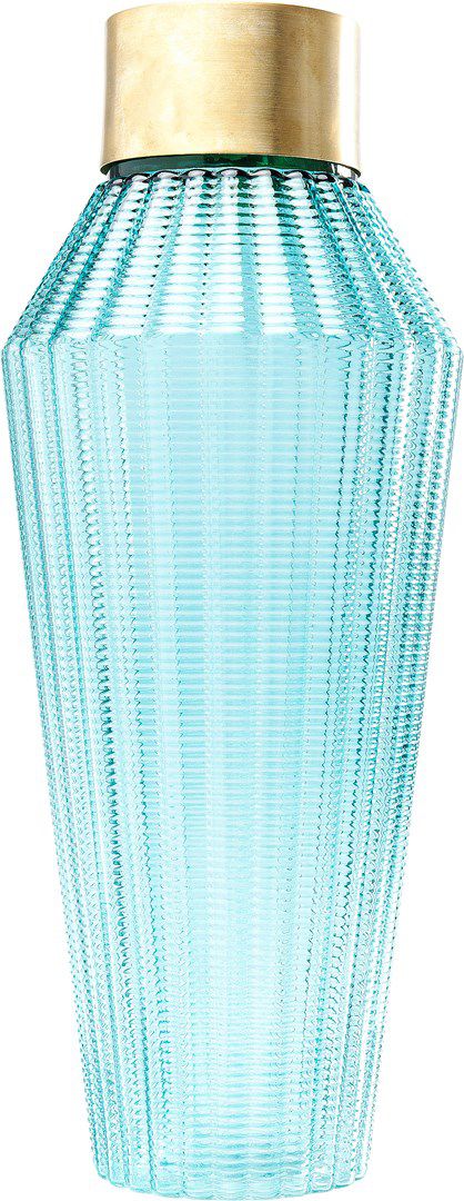 Modrá skleněná váza Barfly 43 cm - KARE