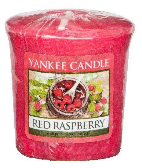 Yankee Candle - votivní svíčka Red Raspberry 49g (Štiplavě sladké aroma vzácného daru přírody. Není nic chutnějšího než čerstvě utržené maliny...) - Favi.cz