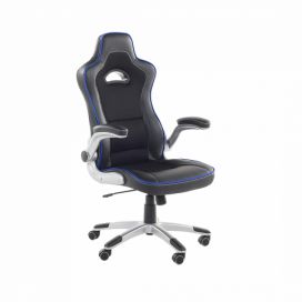 Otočná herní židle modrá/černá MASTER