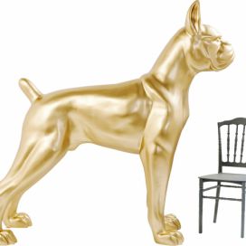 Socha Pes Doga Toto Zlatý 180cm