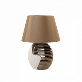 Moderní béžově-bronzová stolní lampa ESLA