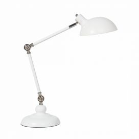 Moderní bílá stolní lampa pro čtení nebo psaní MERAMEC