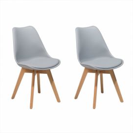 Sada dvou šedých jídelních židlí DAKOTA II