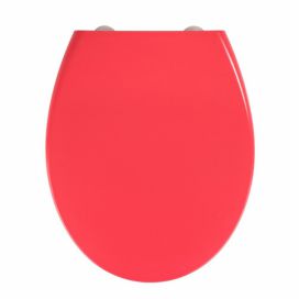 WC prkénko v růžové barvě z duroplastu SAMOS, 9,5-19 cm, WENKO