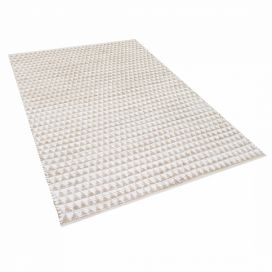 Béžový geometrický koberec 160x230 cm TUNCELI Beliani.cz