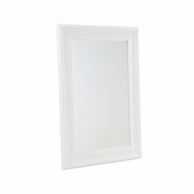 Nástěnné zrcadlo v dekorativním rámu 61 x 91 cm bílé LUNEL Beliani.cz