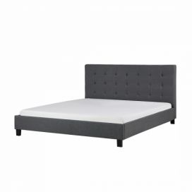 Čalouněná tmavě šedá postel 180x200 cm LA ROCHELLE