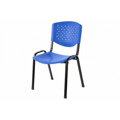 OEM D38258 Stohovatelná plastová kancelářská židle - modrá - T-zboží.cz
