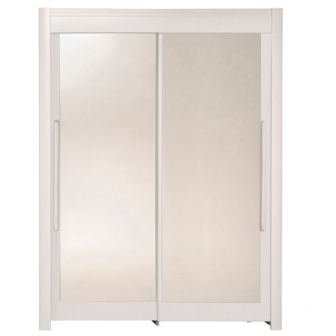 Bílá šatní skříň s posuvnými dveřmi Parisot Adorlée, šířka 160 cm - Bonami.cz