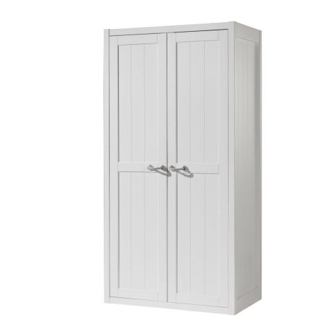 Bílá dvoudveřová šatní skříň Lewis - Nábytek aldo - NE