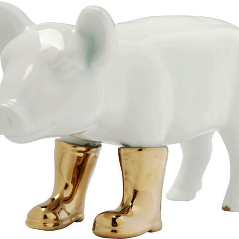 Dekorativní figurka Piggy in Boots - malá - KARE