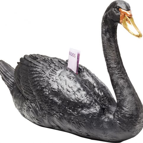 Kasička Swan - černá - KARE