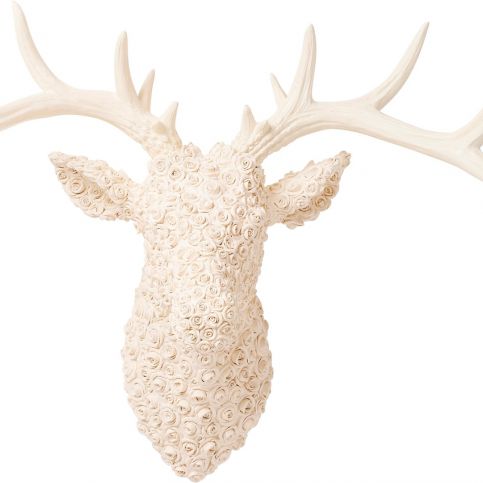 Dekorativní paroží Deer Roses - bílé - KARE