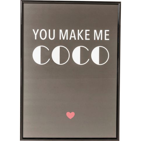 Obraz s rámem You Make Me Coco 42×30 cm - KARE