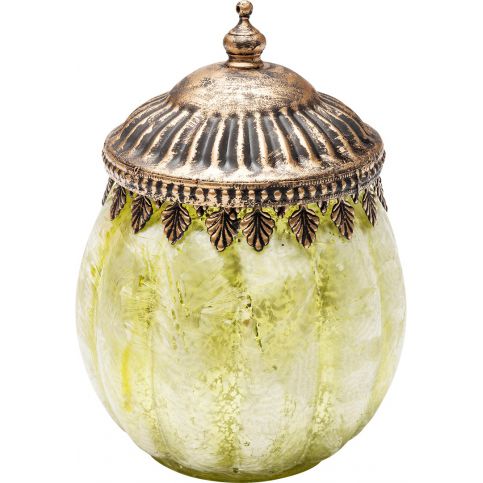 Svícen na čajovou svíčku Medina 15 cm - zelený - KARE