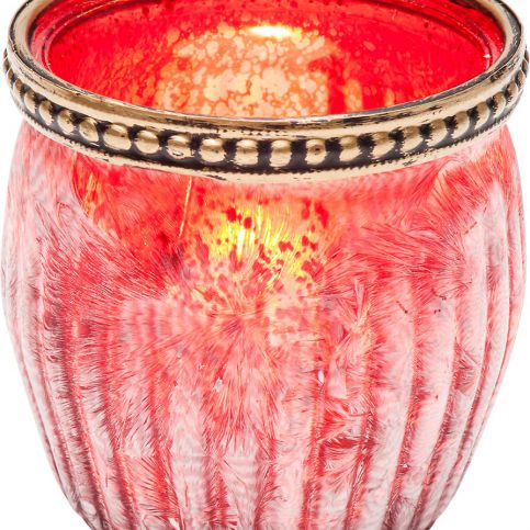 Svícen na čajovou svíčku Medina 7 cm - červený - KARE