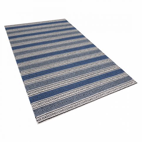 Modrý orientální koberec 140x200 cm - PATNOS - Beliani.cz