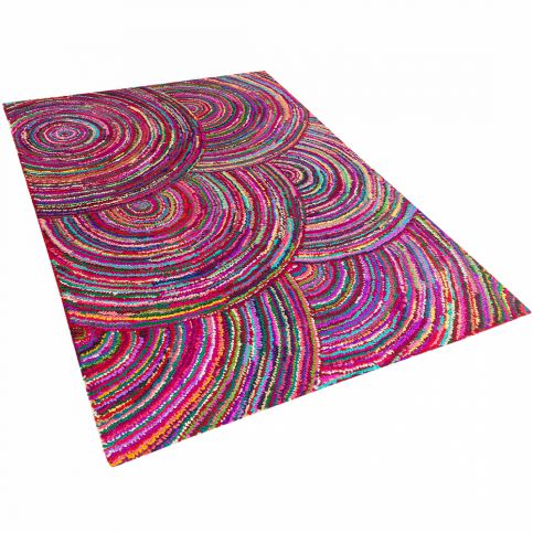 Pestrobarevný koberec s kruhy 80x150 cm - KOZAN - Beliani.cz