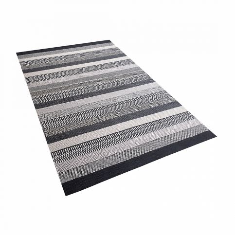 Šedobéžový vlněný ručně vyrobený koberec 160x230 cm - POLATLI - Beliani.cz