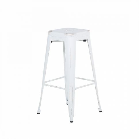 Bílo-zlatá barová židle 76 cm - CABRILLO - Beliani.cz