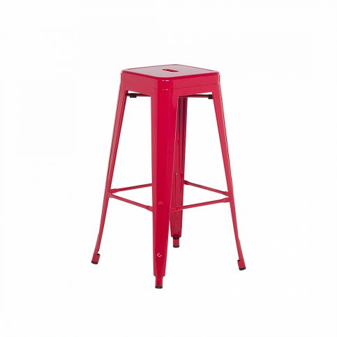 Červená barová židle 76 cm - CABRILLO - Beliani.cz