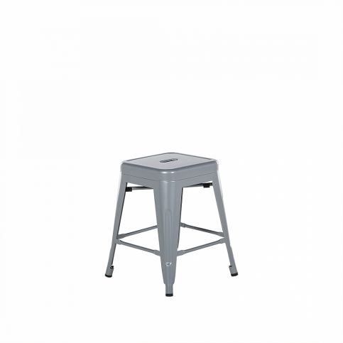 Stříbrná barová stolička 46 cm - CABRILLO - Beliani.cz
