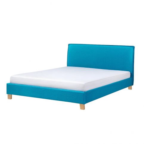 Modrá čalouněná postel 180x200 cm SENNEZ - Beliani.cz
