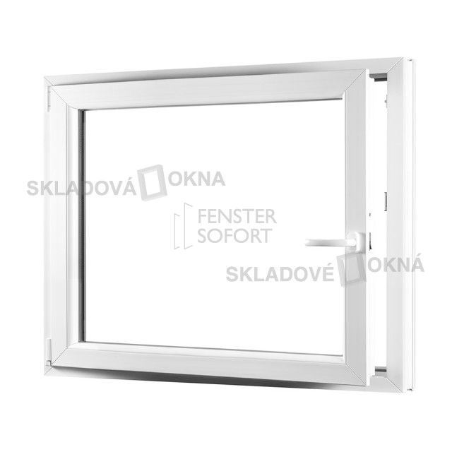 Skladova-okna Jednokřídlé plastové okno PREMIUM otvíravo-sklopné levé 1100 x 1000 mm barva bílá - Skladová Okna