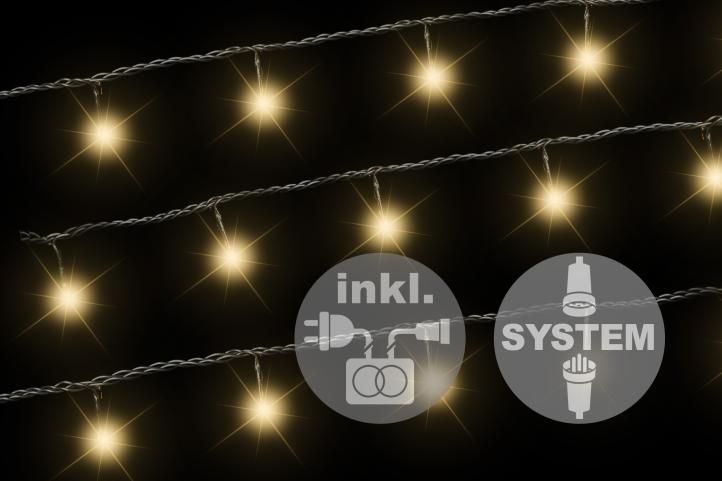 Nexos diLED světelný řetěz - 100 LED teple bílá + napájení - Kokiskashop.cz