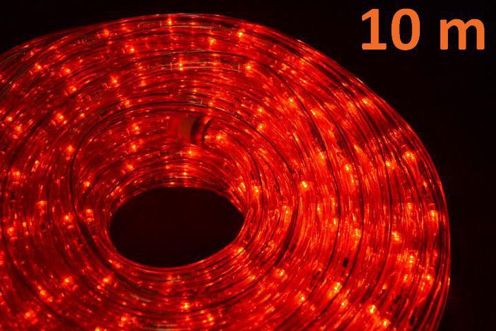 Nexos LED světelný kabel 10 m - červená, 240 diod - Kokiskashop.cz