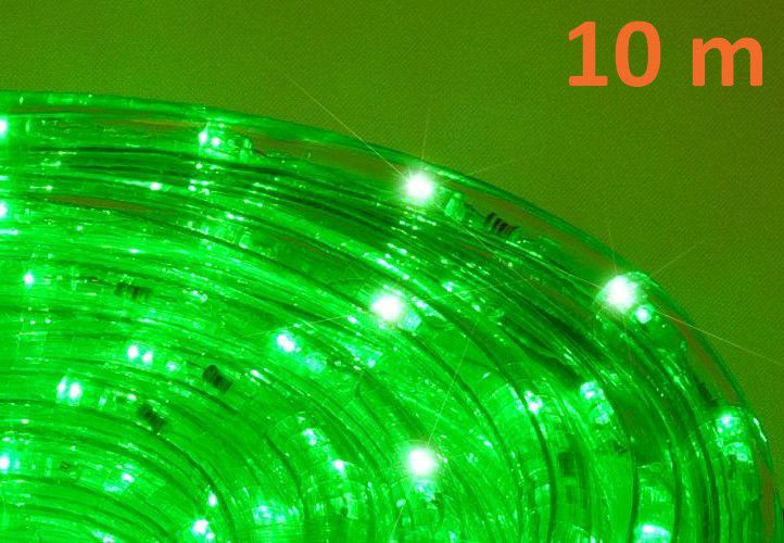 Nexos LED světelný kabel 10 m - zelená, 240 diod - Kokiskashop.cz