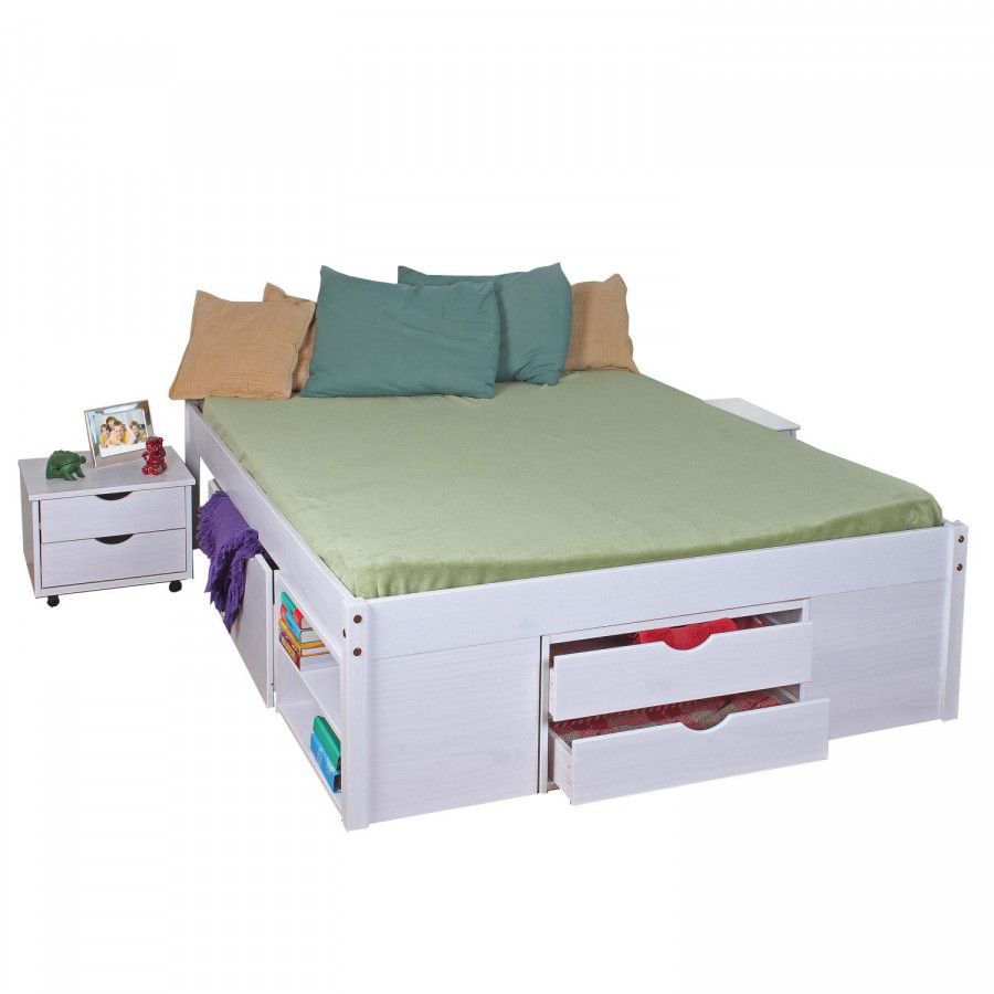 Idea Dvoulůžková postel KLASA 160x200 - bílá - ATAN Nábytek