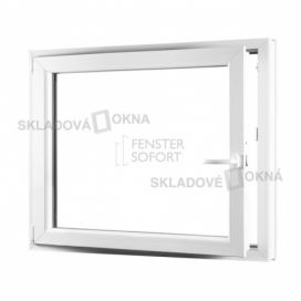 Skladova-okna Jednokřídlé plastové okno PREMIUM otvíravo-sklopné levé 1100 x 1000 mm barva bílá Skladová Okna