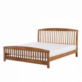 Klasická tmavě dřevěná manželská postel 180x200 cm CASTRES