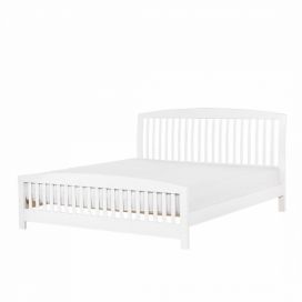 Klasická bílá dřevěná manželská postel 180x200 cm CASTRES