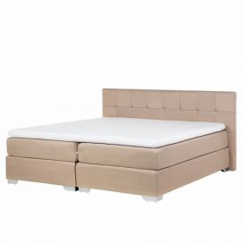 Béžová čalouněná kontinentální postel 180x200 cm ADMIRAL