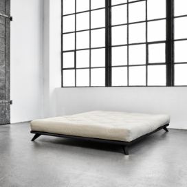 Dvoulůžková postel Karup Design Senza Bed Black, 140 x 200 cm