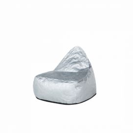 Stříbrný sedací vak DROP