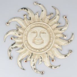 Kovová dekorace na zeď Slunce, 50 x 50 x 3 cm
