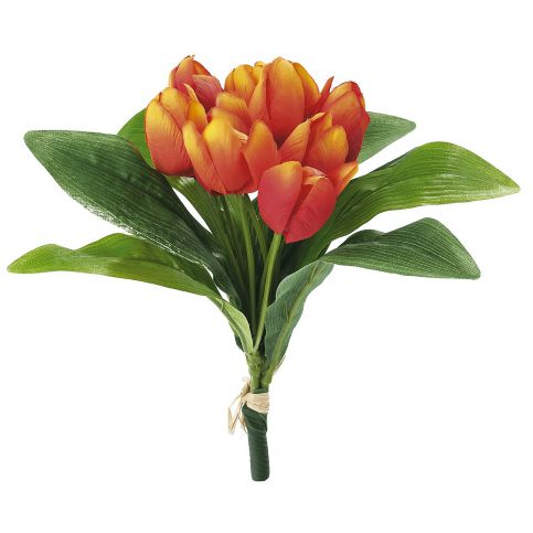 Umělá květina svazek tulipánů, oranžová - 4home.cz