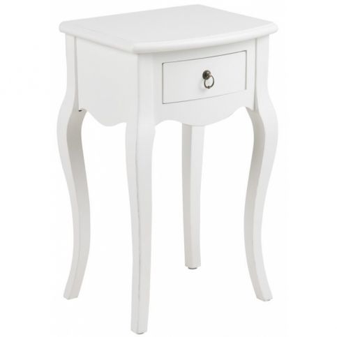 Noční stolek Carella 63 cm, bílá SCHDN0000063879 SCANDI - Designovynabytek.cz