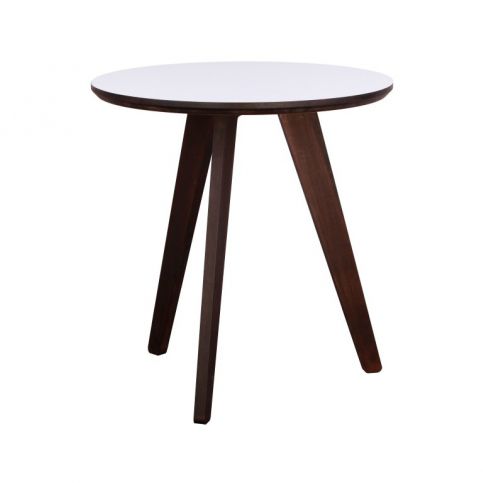 Konferenční stolek Blake 53 cm, bílá/hnědá 105071 CULTY - Designovynabytek.cz
