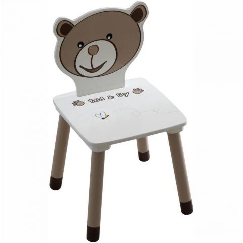 Dětská stolička, čokoládová / bílá, PUFF 0000042440 Tempo Kondela - DEKORHOME.CZ