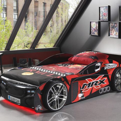 Dětská postel ve tvaru auta MRX černá - Nábytek aldo - NE