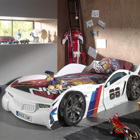 Dětská postel ve tvaru auta - RE bílé - Nábytek aldo - NE