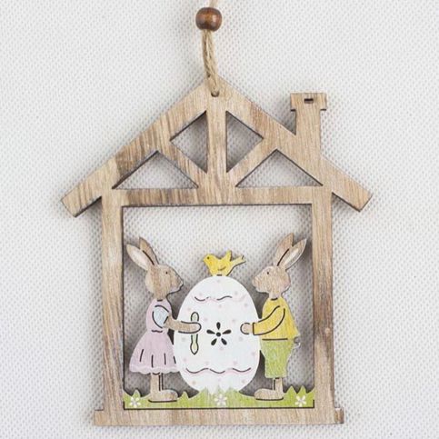 Dřevěná závěsná dekorace Dakls Easter Owl In House - Bonami.cz
