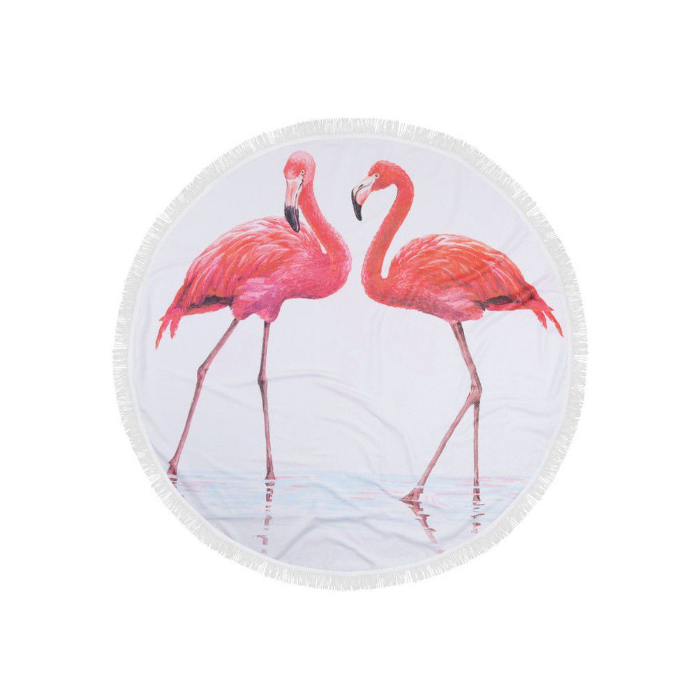 Barevná plážová osuška ze 100% bavlny Flamingos, ⌀ 150 cm - Bonami.cz