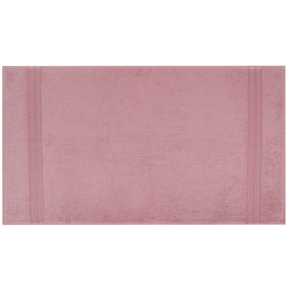 Růžová osuška z bavlny a bambusového vlákna Laverne, 70 x 140 cm - Bonami.cz